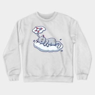 Cat Sleeping On The Cloud Crewneck Sweatshirt